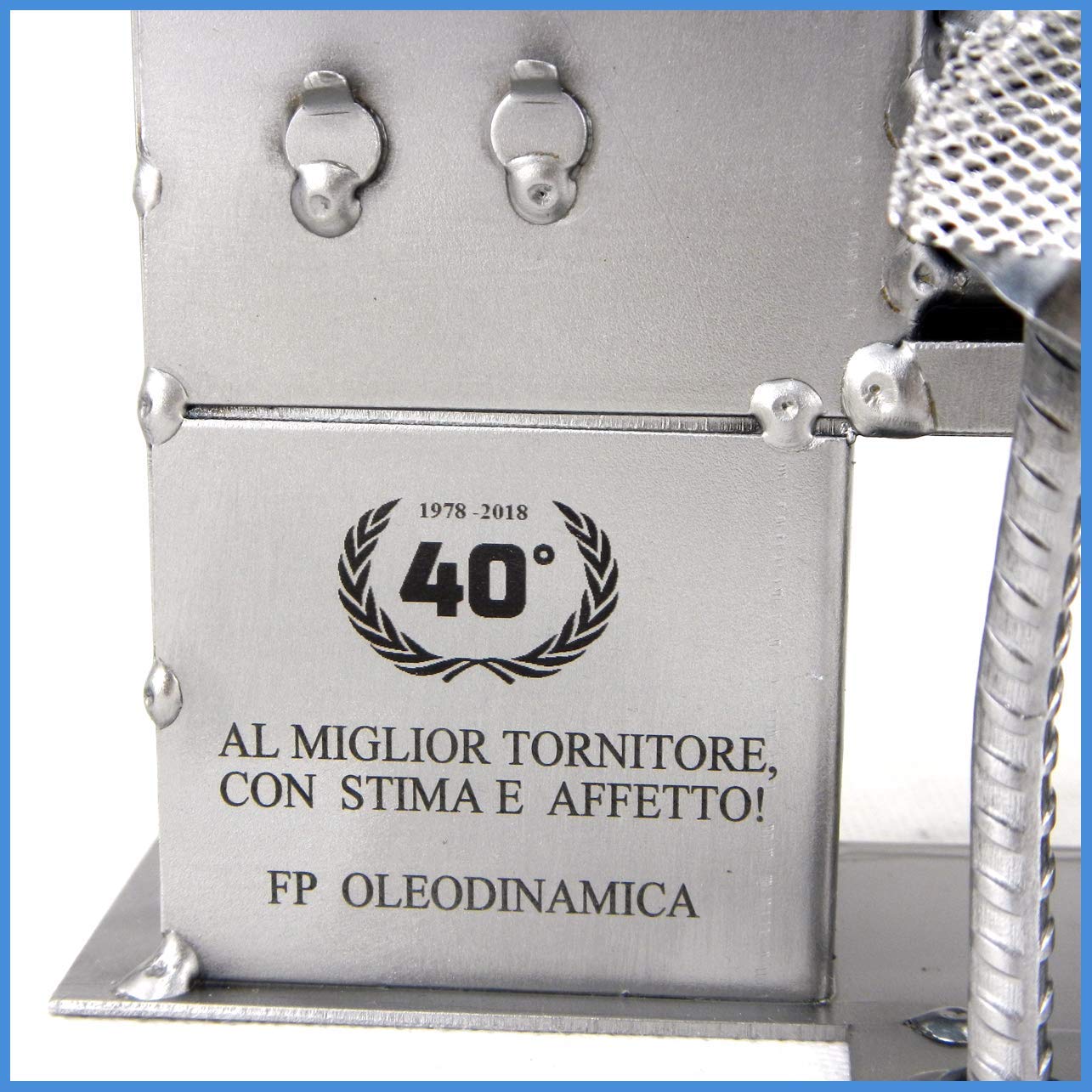 TORNITORE-METALMECCANICO IN METALLO CON VITI BULLONI CHIODI DI METAL IDEA - IDEA REGALO ORIGINALE - 100% ARTIGIANALE - MADE IN ITALY - PERSONALIZZABILE