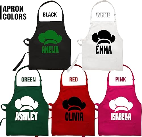 Miniatura 2 de Personalized Cooking Apron for Women, Custom Kitchen Apron with Personal Name, Hot Pink Apron, Chefs Apron for Women, High Quality Women Apron,