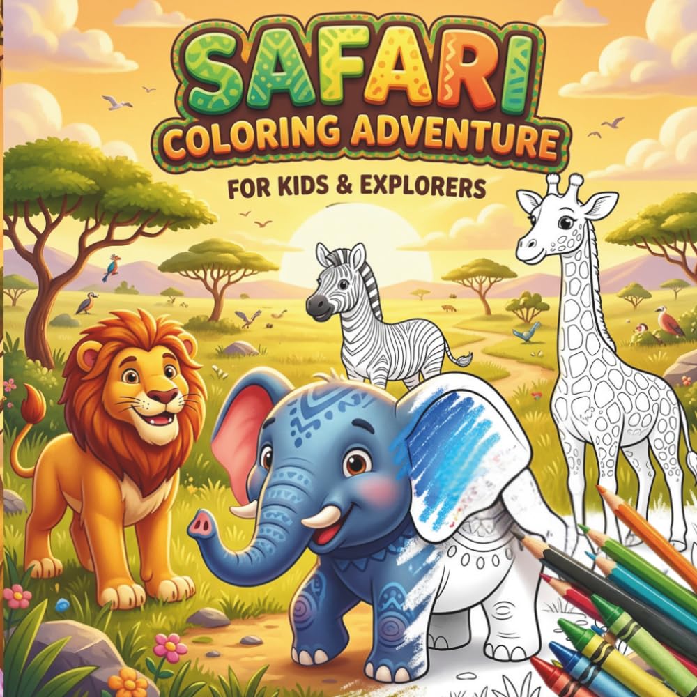 Safari Coloring Adventure: For Kida and Explorers