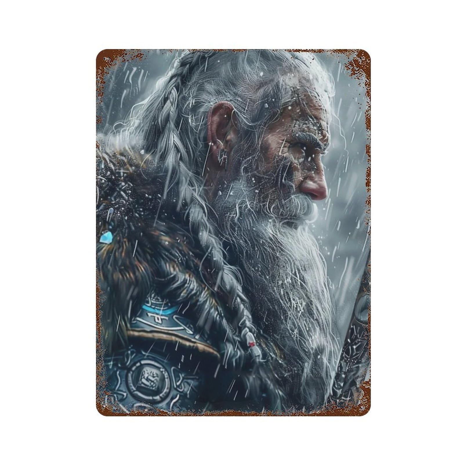 HDURYEYRYY Storm Elder Viking 02 Wall Retro Iron Vintage Art Metal Tin Sign Poster Modern Home Cofffee Club Art Bar Shop Decor 40x30cm
