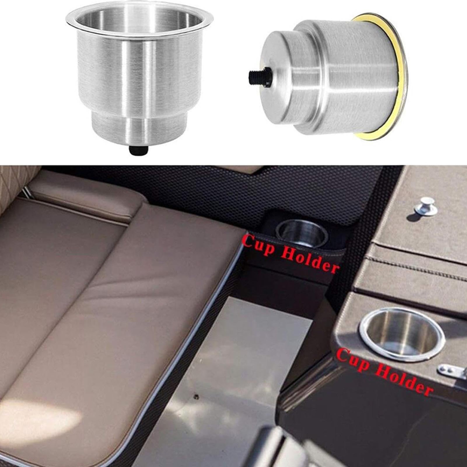 Jeffergarden Porte-gobelet Ponton Avec Double Porte-gobelet En Acier Inoxydable Porte Bouteille De Boisson Portable Pour Rv Yachet Bateau Voiture Blanc 78897948