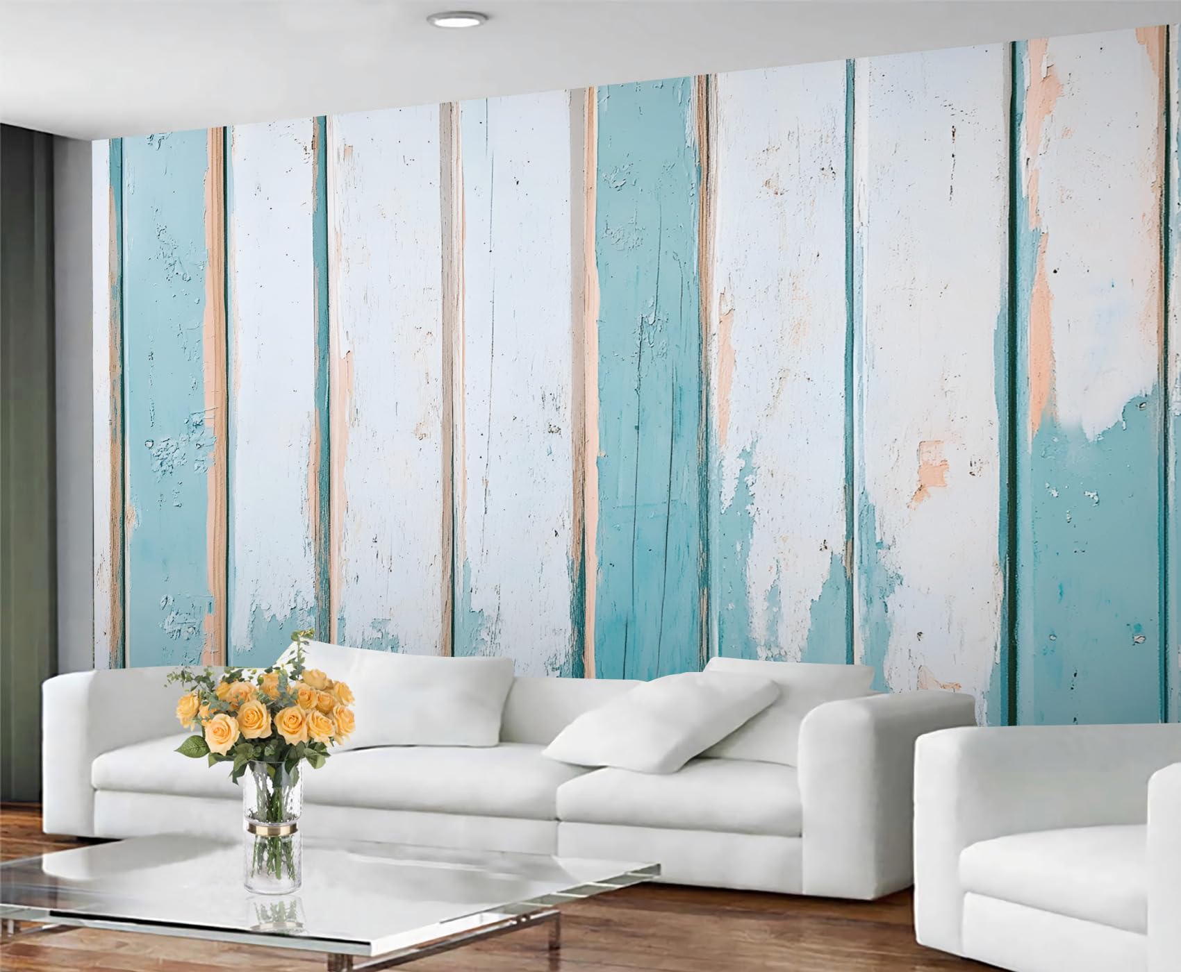 Papier peint grunge en bois vintage pour salon et chambre 200x140 cm
