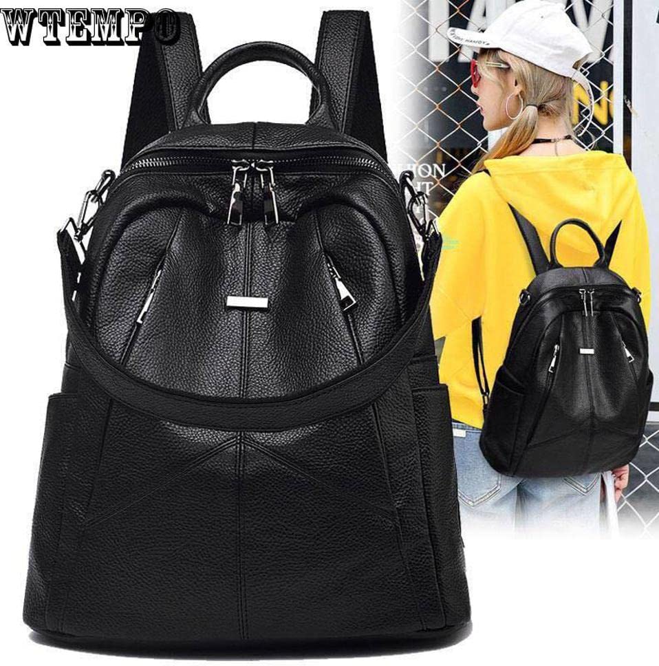 Image of ProArch Women's PU Leather Stylish and Trending Backpack for College Office Travel Anti Theft Backpack Purse for Women and Girls with Sling Belt| Casual