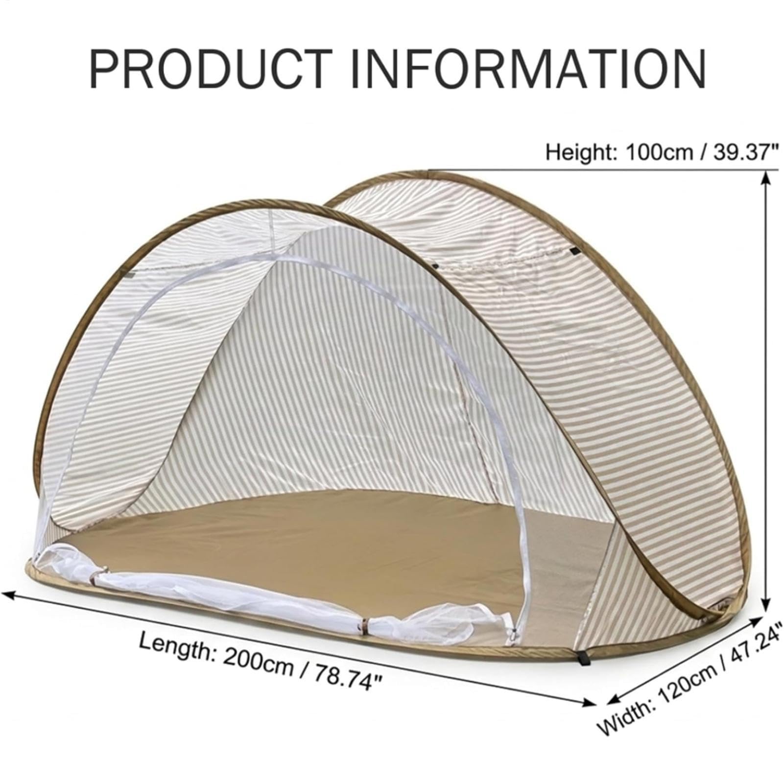 Pare-soleil de plage léger respirant facile à installer et portable