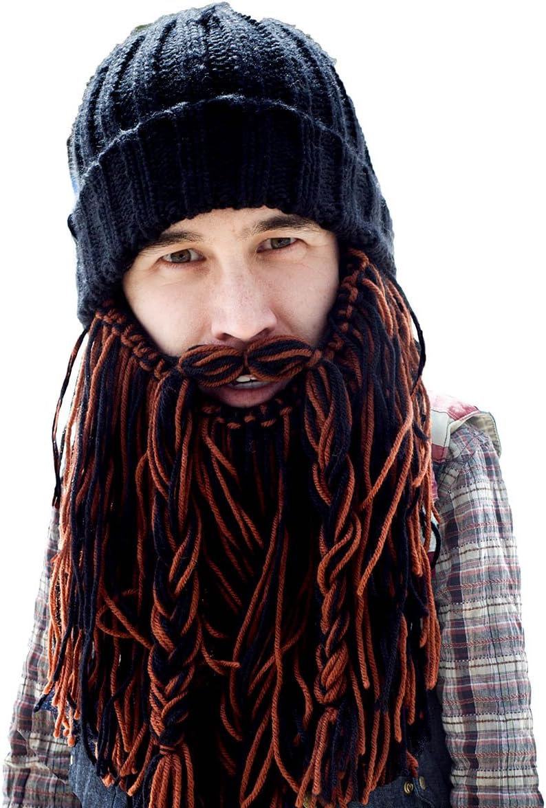 Beard Head Viking Looter - Original Handmade Knit Helmet and Removable Beard