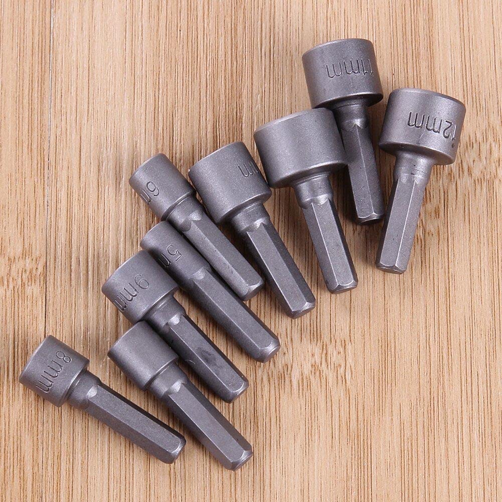 Up to Date Products & Tools Alloy Steel 9Pcs 5Mm~13Mm Professional Magnetic Nut Driver Bits Set Metric Socket 1/4" Hex Shank Impact Drill Bit Adapter For Power Tools - Image 3 thumbnail