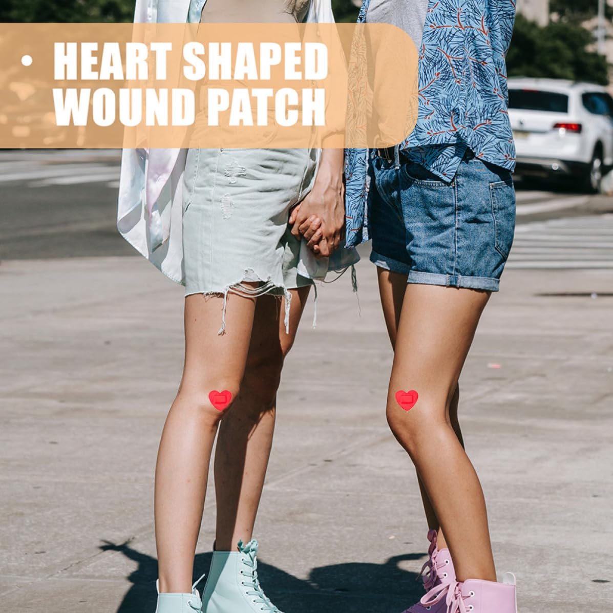 Healeved 500 Szt. Sztuk Oddychających Plastrów Kształcie Samoprzylepne Opatrunki Rany Miękkie i Elastyczne Odpowiednie Do Codziennej Opieki Zdrowotnej Czerwony Praktyczny Do Ochrony Skóry