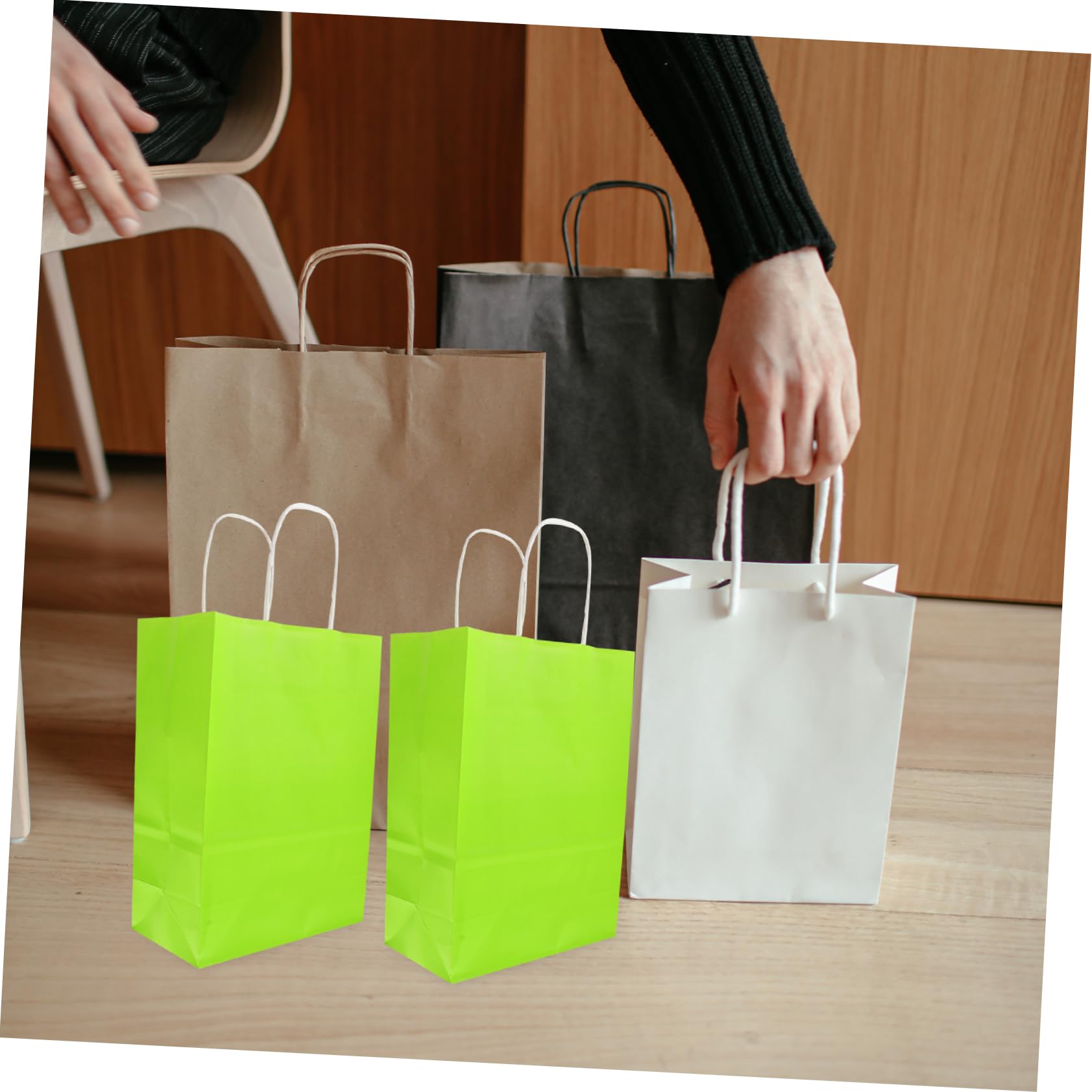 Cabilock 24pezzi Sacchetti Regalo Carta Per Caramelle Piccoli Sacchetti Regalo Con Manici Contenitori Per Biscotti e Dolci Per Feste Compleanno Shower e Speciali