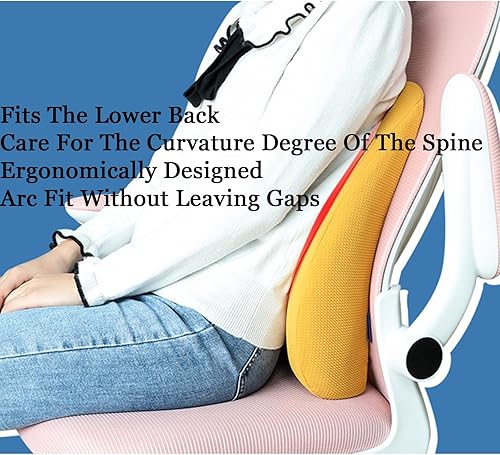 Miniatura 2 de ZTGL Almohada de apoyo de espalda, cojín para asiento de automóvil, escritorio y silla de oficina para postura y apoyo lumbar, almohadas de espuma