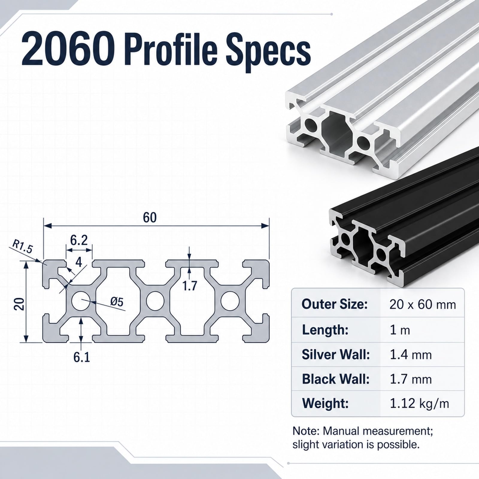 Aluminium Alu Profil Eloxiert,3D Drucker Alu Profil,Aluminiumprofil Extrusions Eloxierte Linearschiene,Glatte OberfläChe,FüR Maschinenbau,Werkbank & DIY