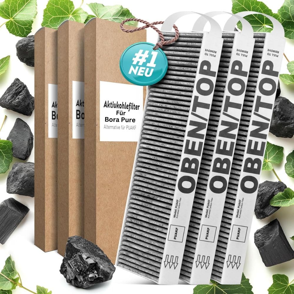 KF3TECactivated carbon filter set (3 filters) for Bora Pure Puakf, for your PURU or PUXU convection hob