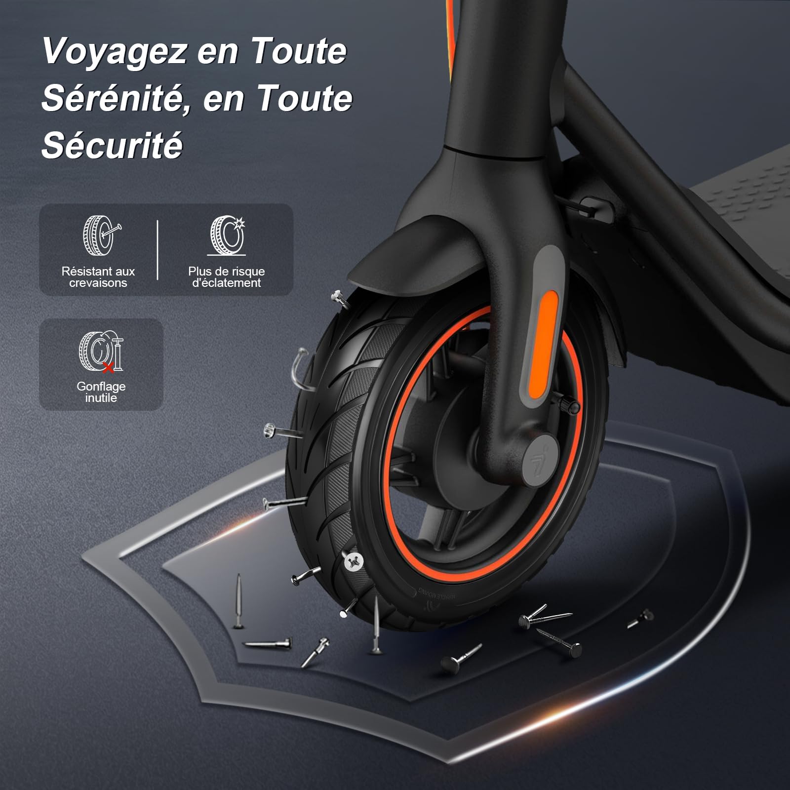10x2,125 Pneu Plein 250 x 54 Pneu Solide pour Xiaomi 4 Pro/4 Lite, pour Ninebot F20 F25 F30 F40/Ninebot Uifi Trottinette électrique 10'' Pneus de Rechange pour Roue Avant/Arrière (2 Pièces)
