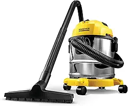 Kärcher Aspirador WDL 1s 3 em 1 - Aspira Pó e Água + Função Soprador com Alcance de 7,5 metros. Potência de 1700W - Tanque Inox