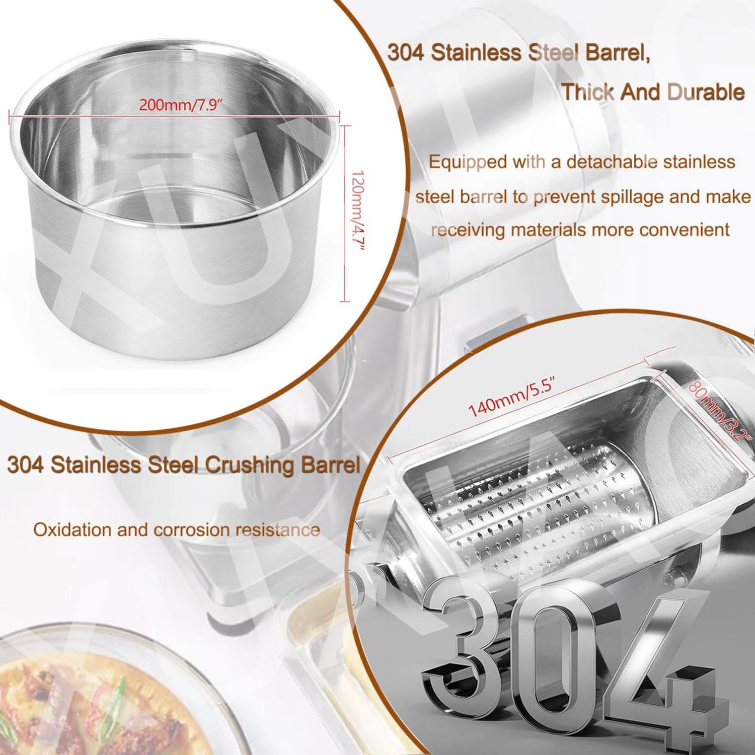 Grattugia elettrica commerciale per formaggio, 550 W, trituratore per alimenti con lama in acciaio inox, per ristorante o uso domestico