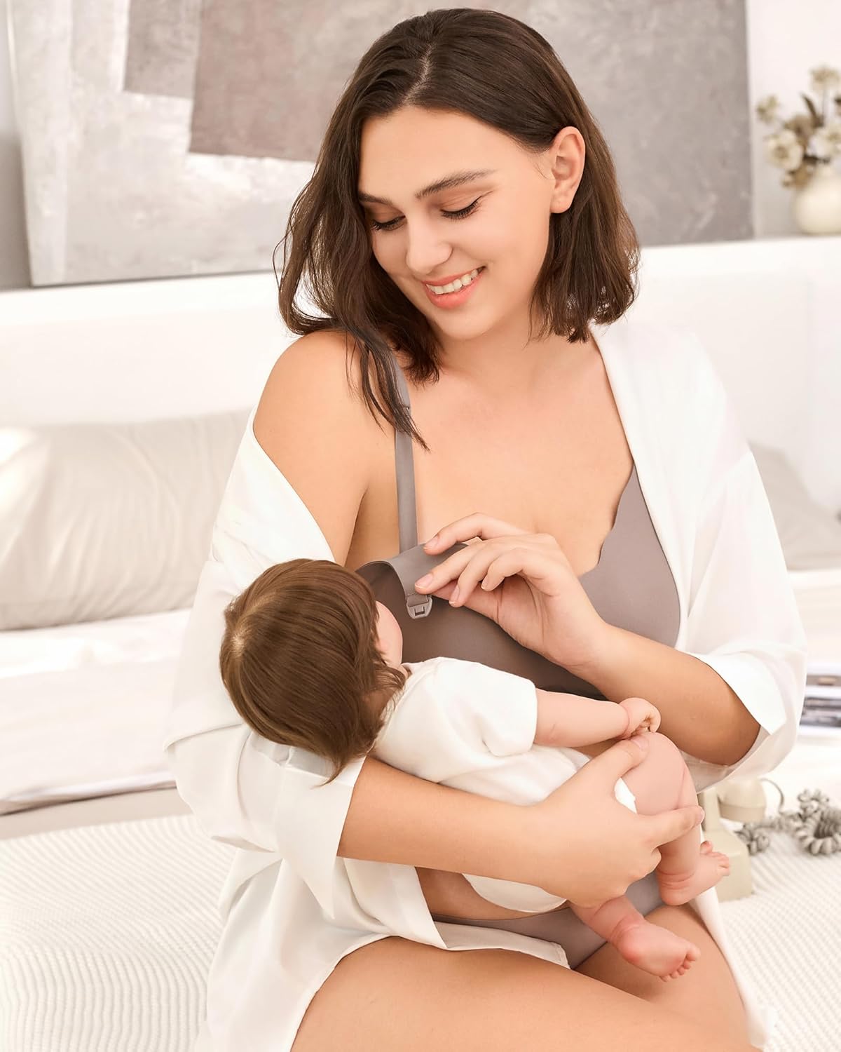 Wireless Nursing Bras for Breastfeeding, Seamless Maternity Bras Pregnancy Bralette No Underwire - Image 8