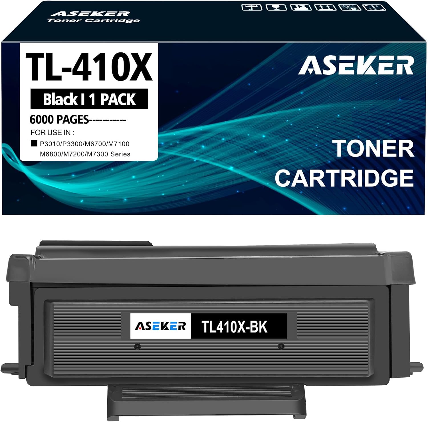 TL-410X TL-410 TL-410H Black Toner Cartridge Compatible for M7102DW M6802FDW P3012DW M6800FDW M7100DW M7200FDW M7202FDW P3010DW Printer, Page Yield Up to 6000 Pages
