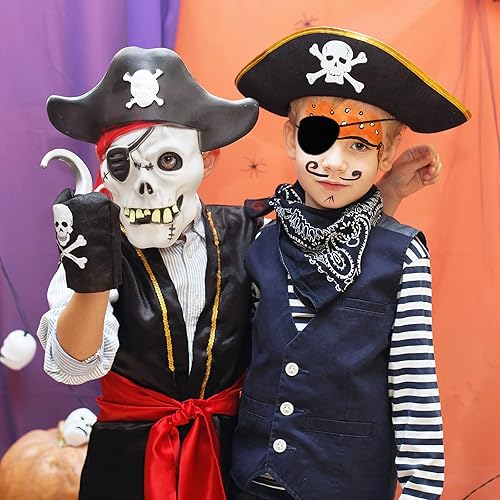 Miniatura 5 de 36 parches de ojo de capitán pirata, parche de fieltro negro para niños y adultos, accesorios de disfraz de pirata, temática de pirata, suministros
