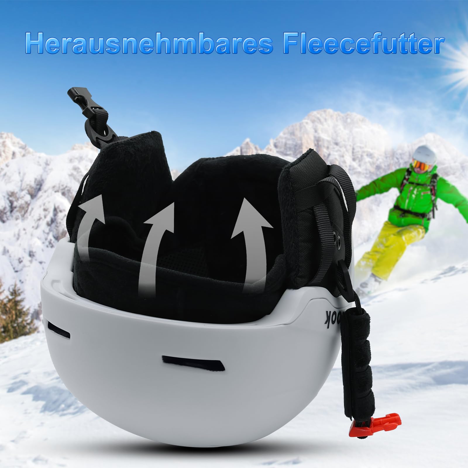 Casque de ski pour homme et femme - Casque de ski / snowboard avec système de ventilation - Casque de neige pour adultes et jeunes