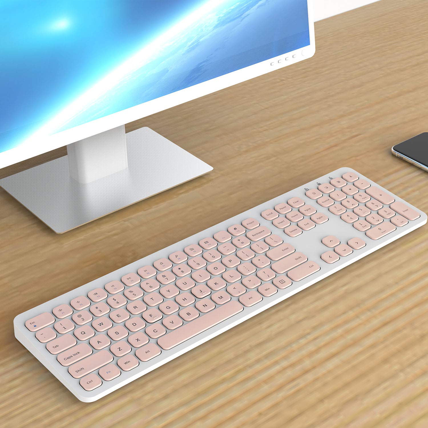 cimetech Wireless Keyboard, 2.4G Advanced Full Size Keyboard with