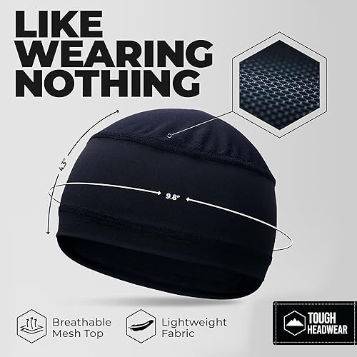 Miniatura 5 de Forro de casco para hombre con diseño de calavera de enfriamiento para motocicleta ciclismo gorro de cabeza de fútbol y forro duro para gorro