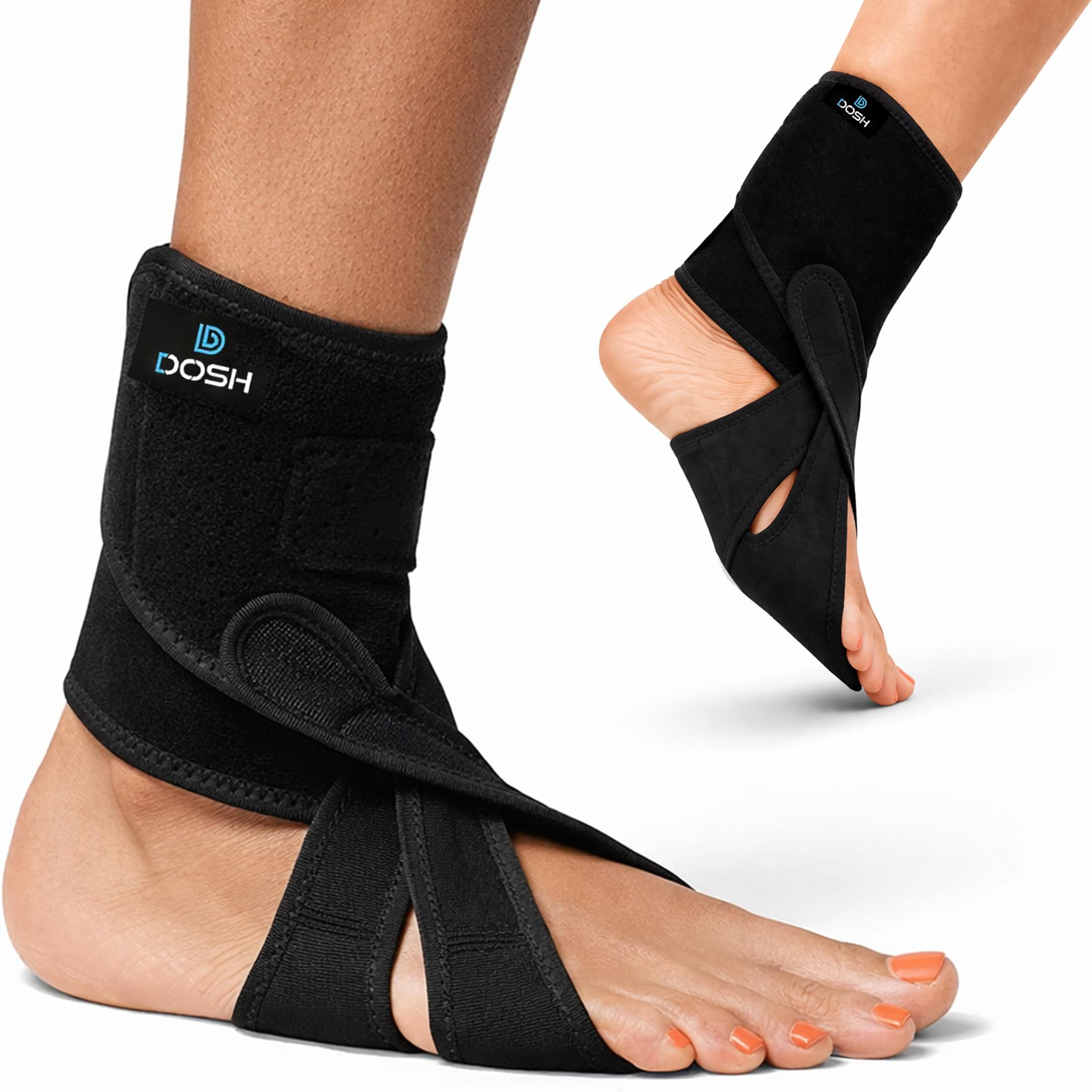 Dosh AFO Foot Drop Brace - Drop Foot Braces - Foot Drop Brace for Walking - AFO Brace - Drop Foot Brace for Walking - Ankle Foot Orthosis for Foot Drop - Foot Drop Orthosis (Right - One Size)