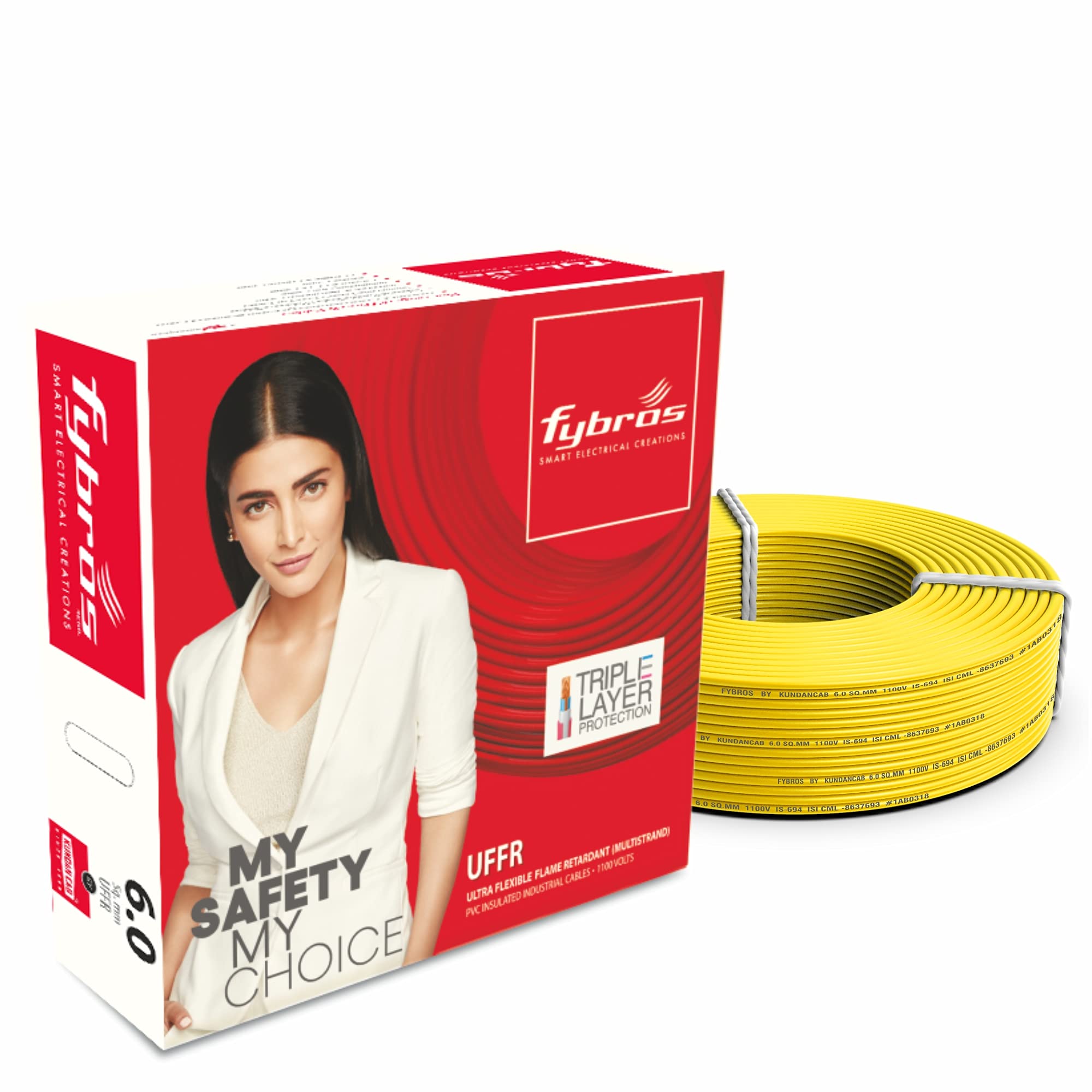 Fybros Ultra Flexible Red PVC Wire - 90m -19 Fybros Ultra Flexible Red PVC Wire - 90m -19