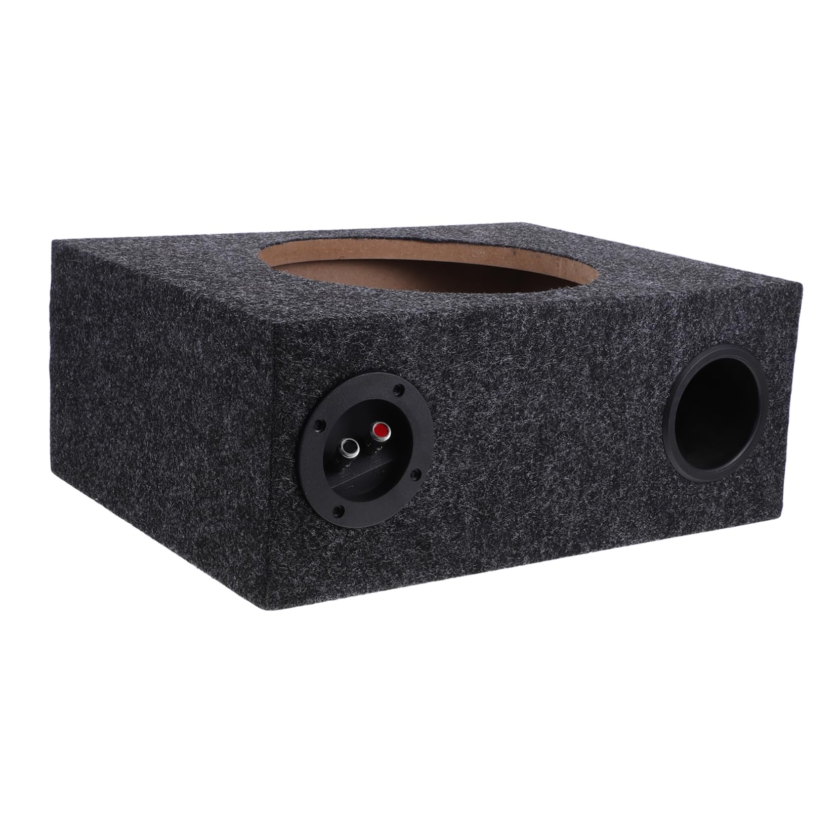 FUNOMOCYA Automotive Sub Enclosure 10 Inch Subwoofer Case Wood Abs Zinc Alloy Sleek Design for Luxury Look