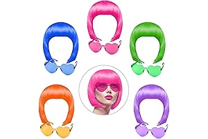 KUUQA Bachelorette Party Wig and Sunglass Set