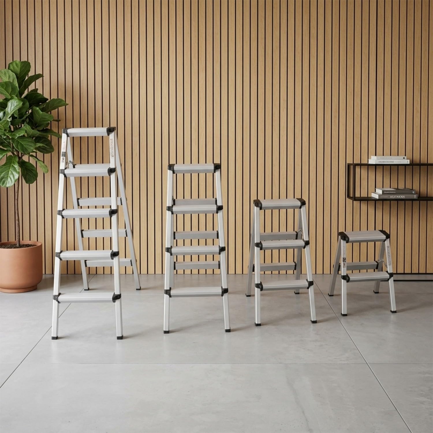 Step Marchepied Double Pliable en Aluminium 3 marches