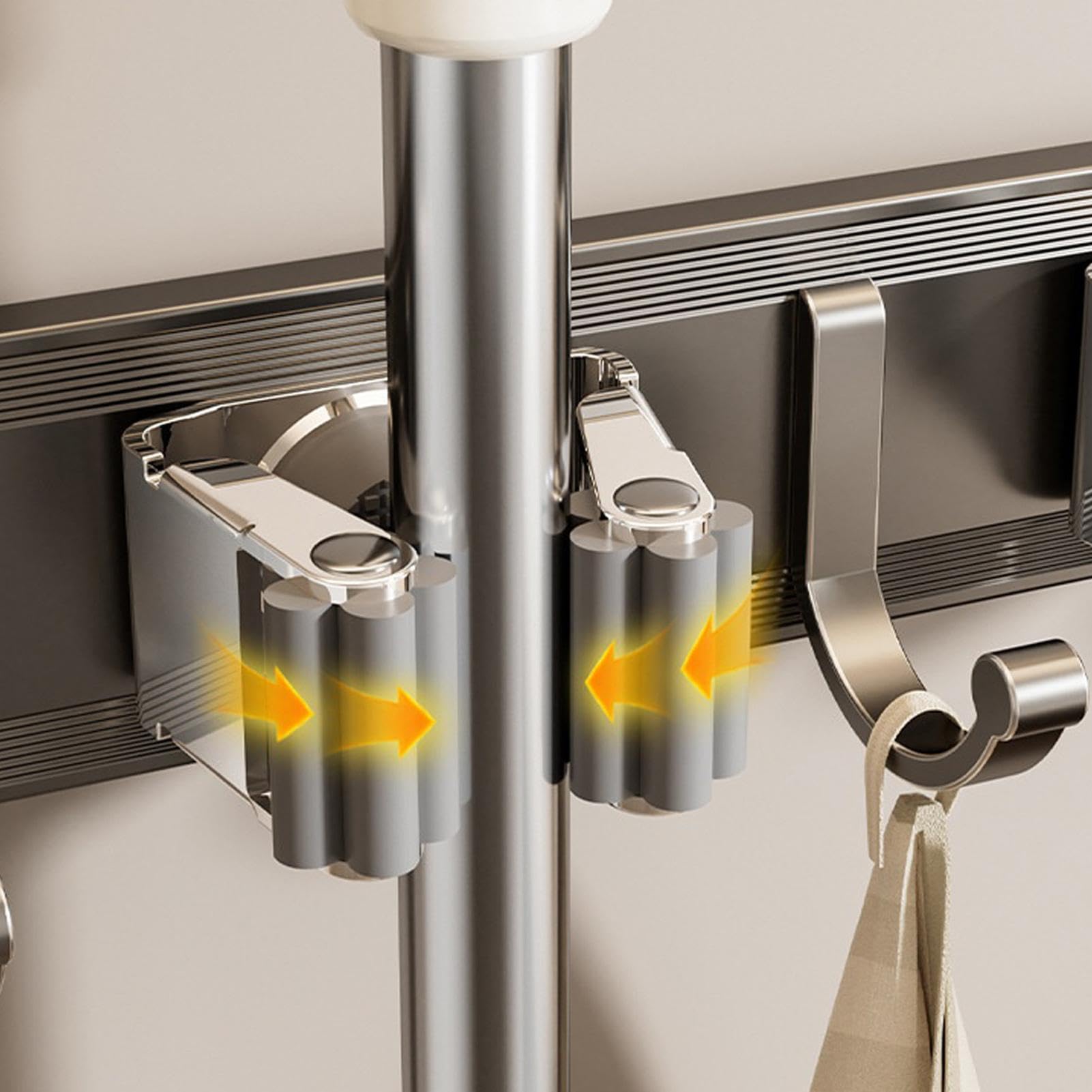 Portascopa A Parete Resistenti Supporti Multiuso Con Impieghi Pesanti | Organizer Da Parete Per Scope Per Dormitorio Ufficio Appartamento Camera Da Soggiorno Bagno