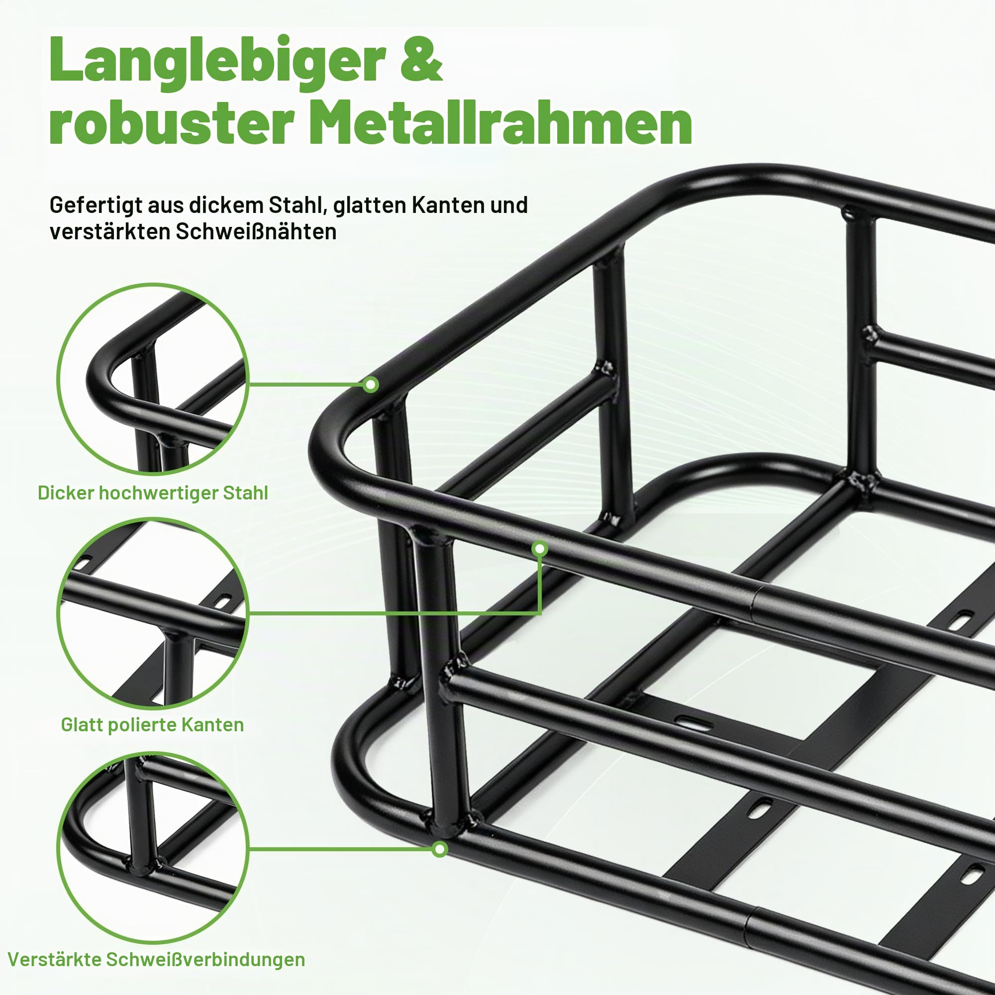 ZUKKA Fahrradkorb Hinten mit Liner für Elektrofahrräder,E-Bike und Fahrrad