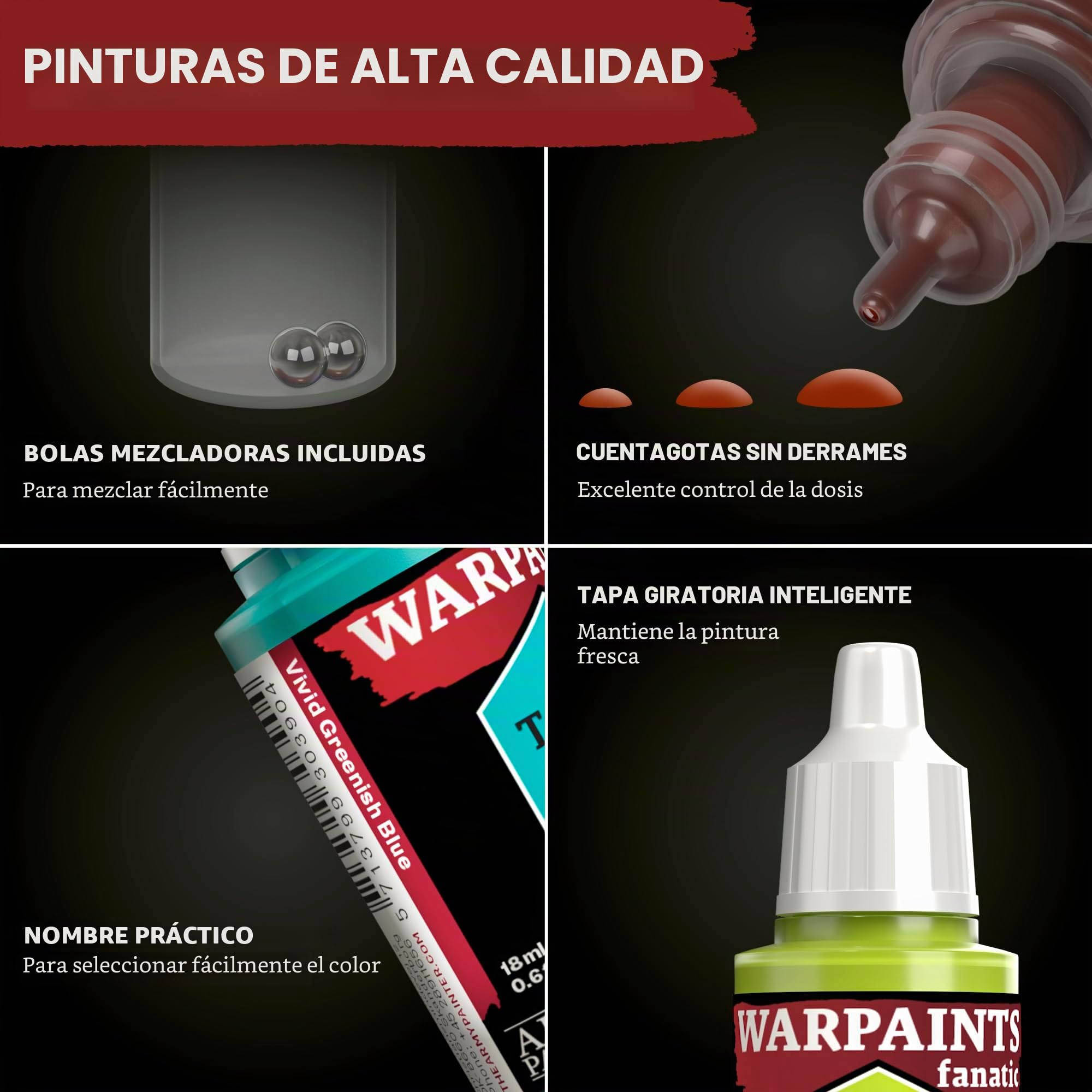 The Army Painter, Warpaints Fanatic Mega Set, 50 x 18 ml, acrílicas