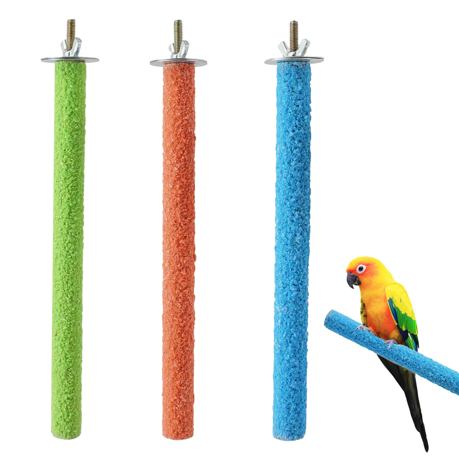 3 Pcs Bird Perches for Cage Parrot Perches 20cm, Bird Perch Budgie Perch