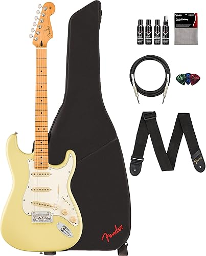 Miniatura 39 de Fender Player II Stratocaster - Paquete Rojo Coral con Funda, Correa, Cable, Paquete de 3 Púas y Kit de Limpieza de Guitarra CORAL ROJO,Cereza (Aged