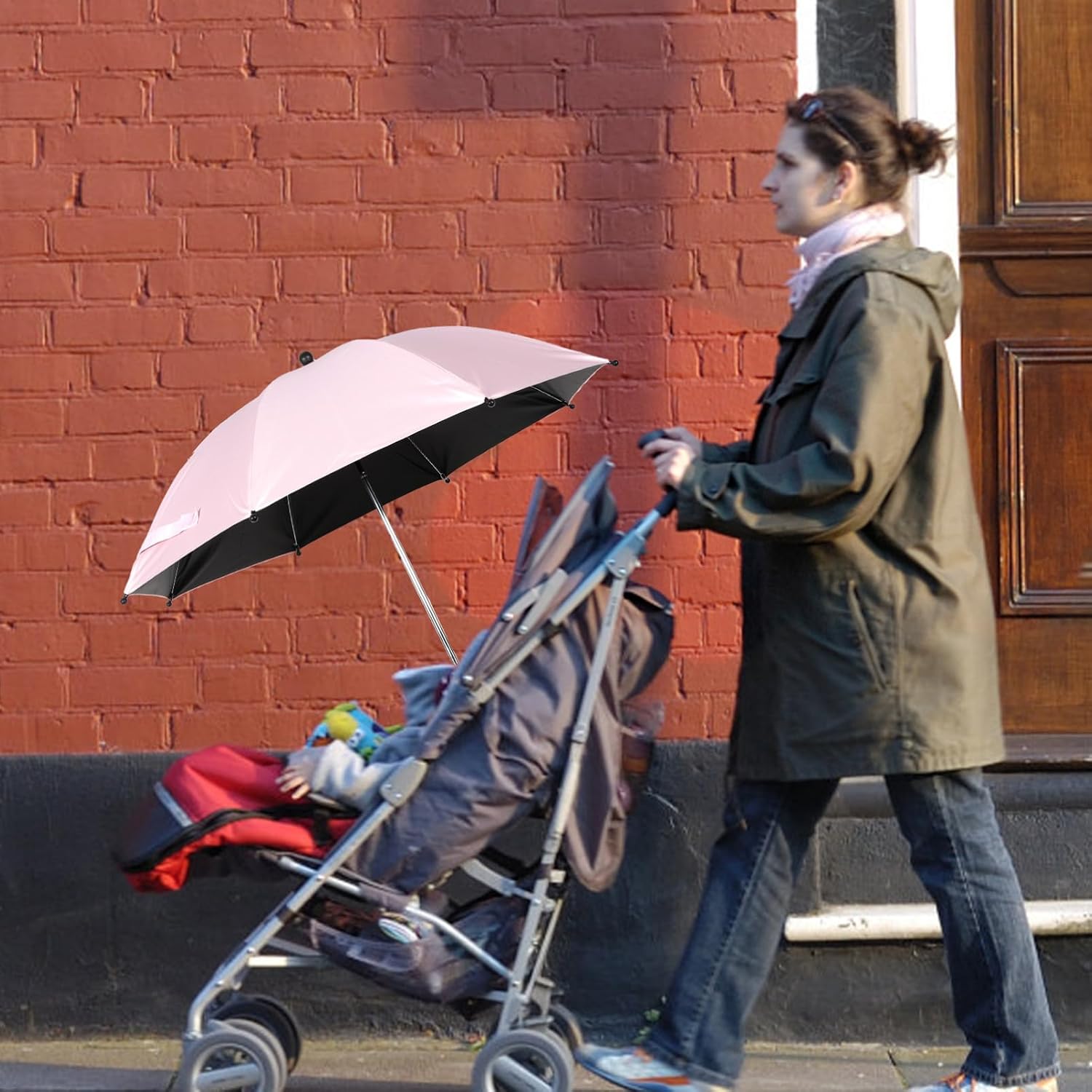 VICASKY Stroller Umbrella UV Protection Parasol Angle Sun Shade for Pushchairs Durable and Sturdy Design for Outdoor Use for Keeping Safe from Rays