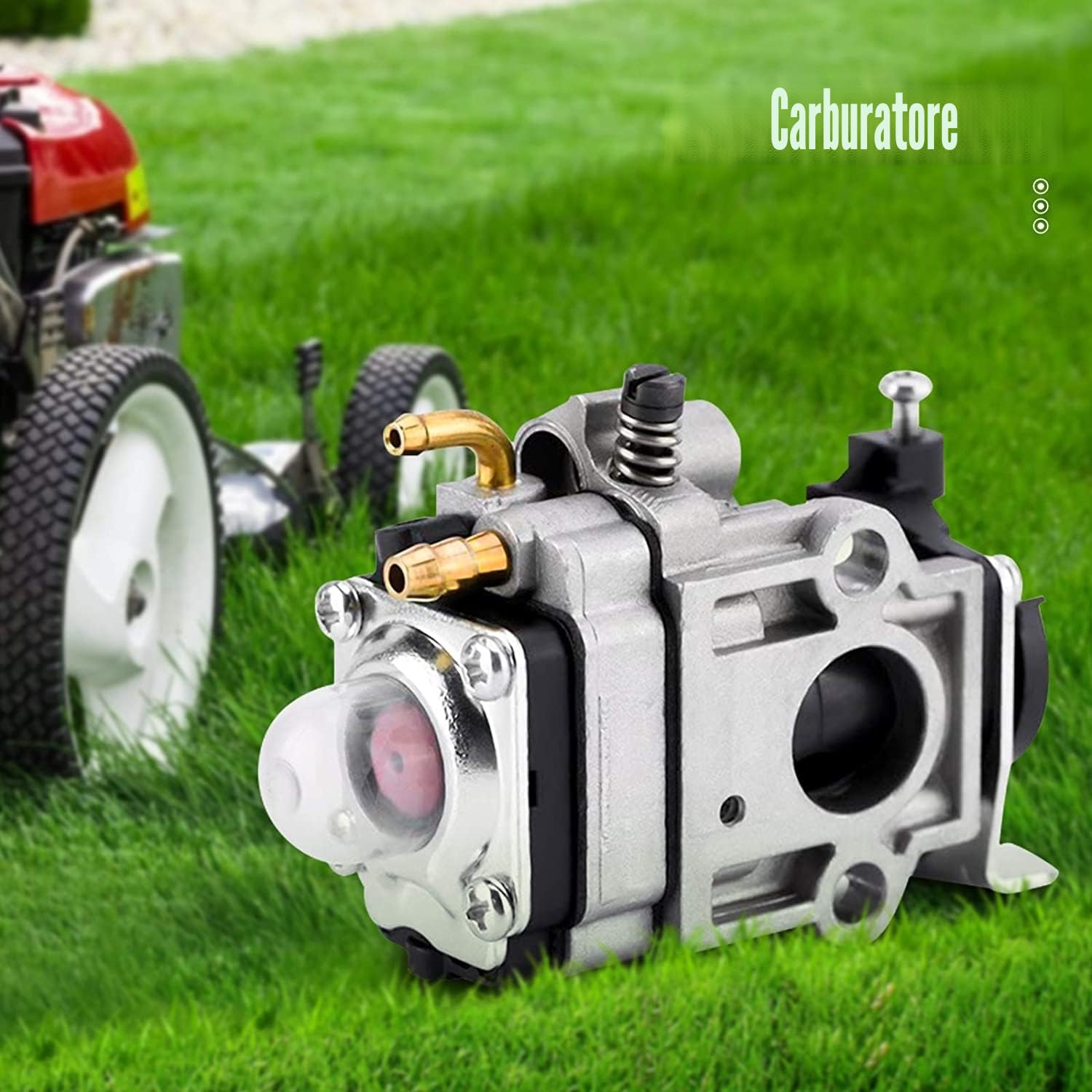 Carburatore per Motore per Decespugliatore 22cc 26cc 33cc 34cc 36cc, Sostituzione del 11mm Carburatore Sostituzione del Trim per Chainsaw kit Carburatore con Guarnizioni e Tubi