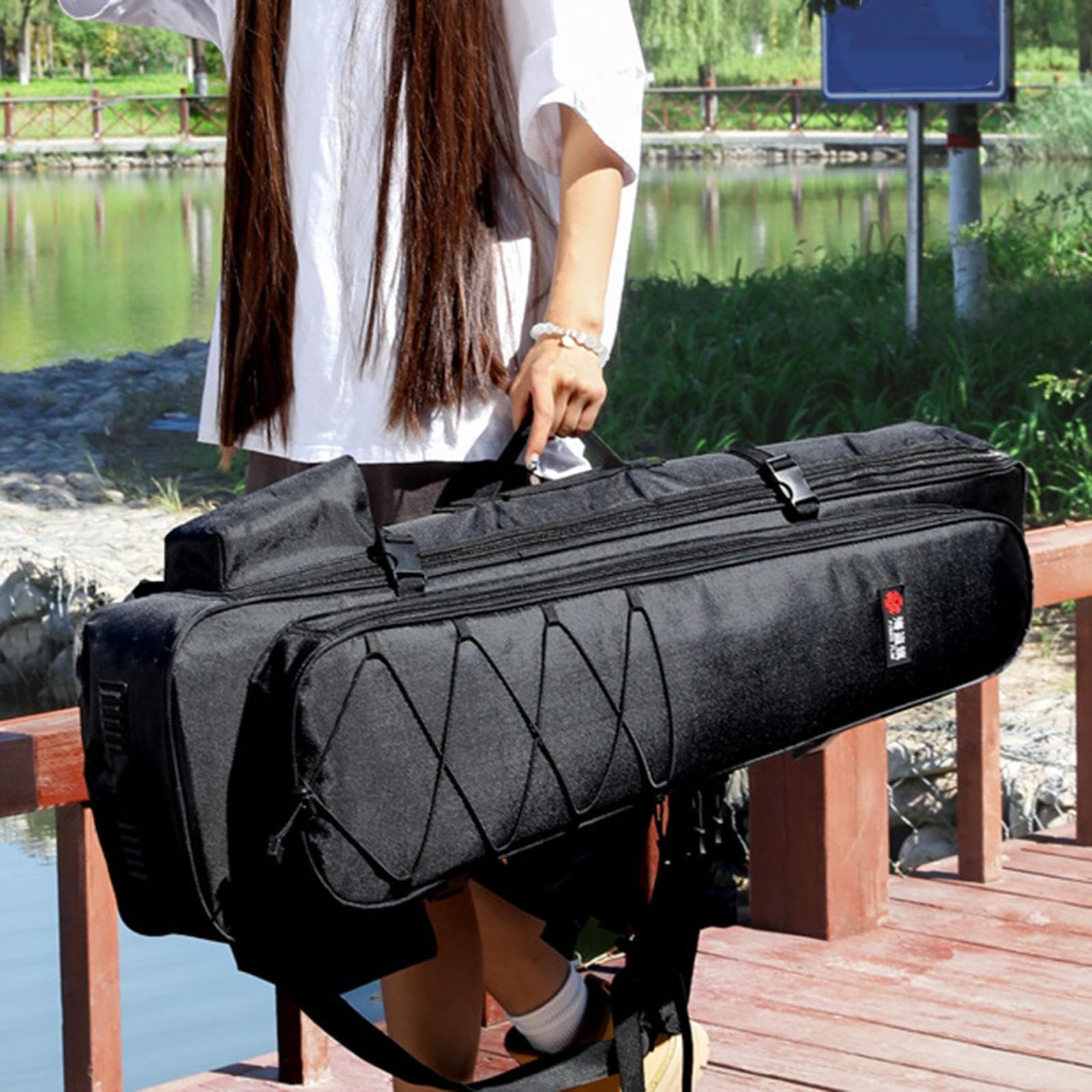 Bolsa para Aletas Largas Mochila Resistente al Agua de Oxford con Compartimento Seco y Húmedo Correas Ajustables Adecuada para Natación Pesca