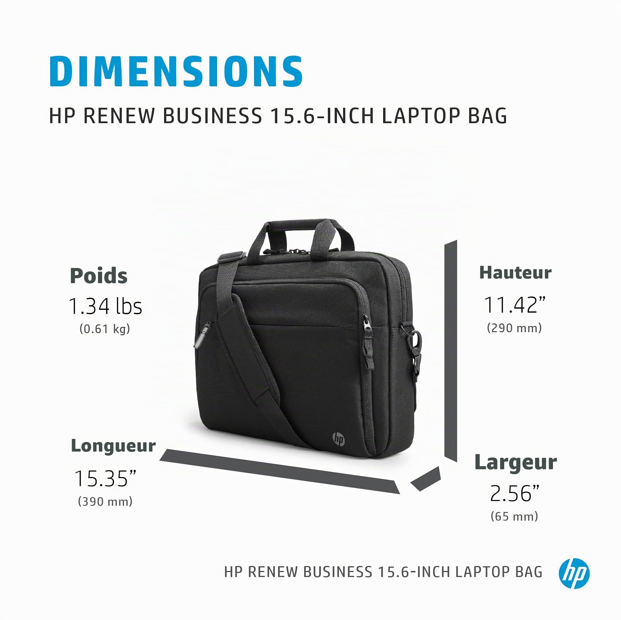 HP Renew Business - Borsa a tracolla per notebook - 39,6 cm (15,6")