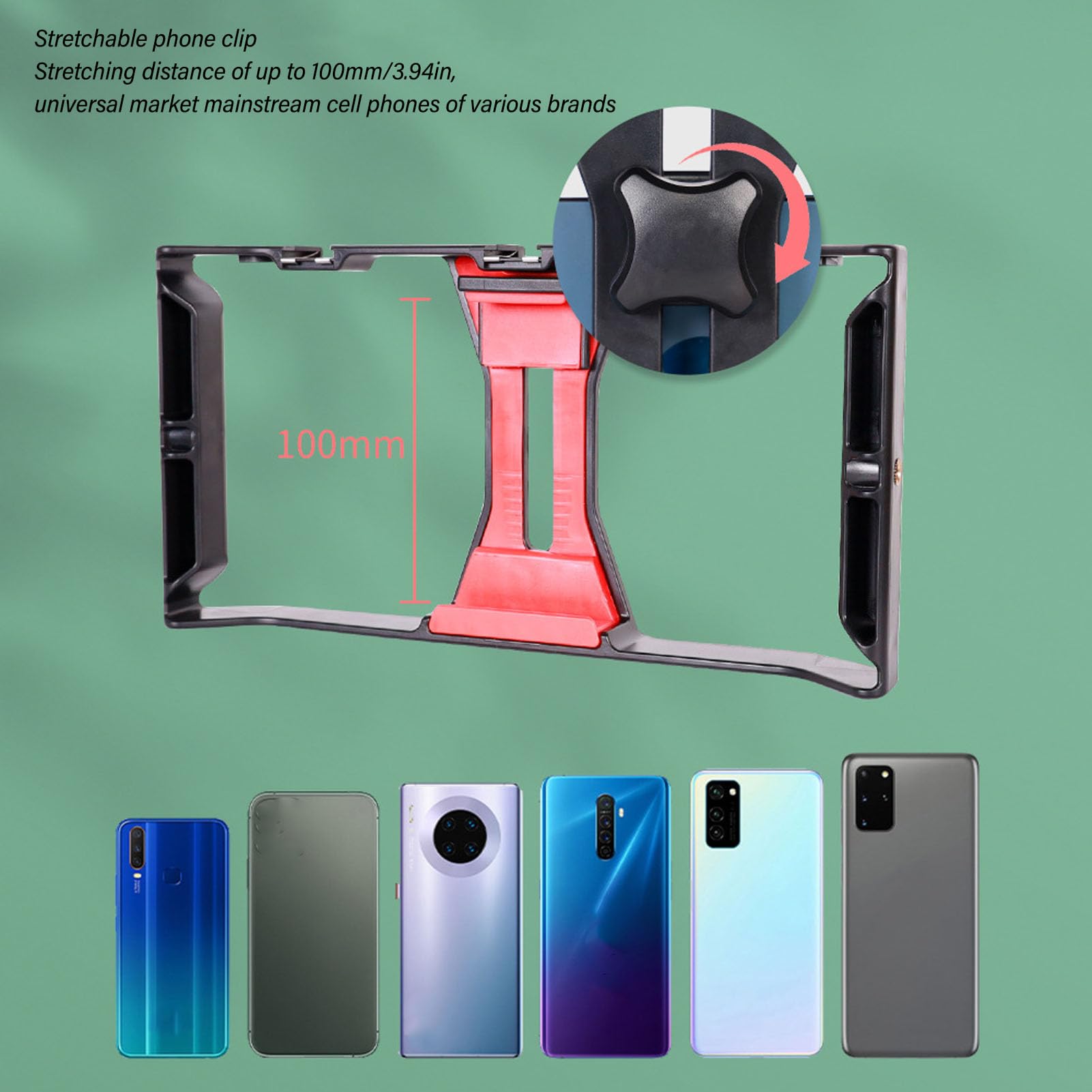 Acagala Phone Rig - Estabilizador profesional para retratos de vídeo en directo