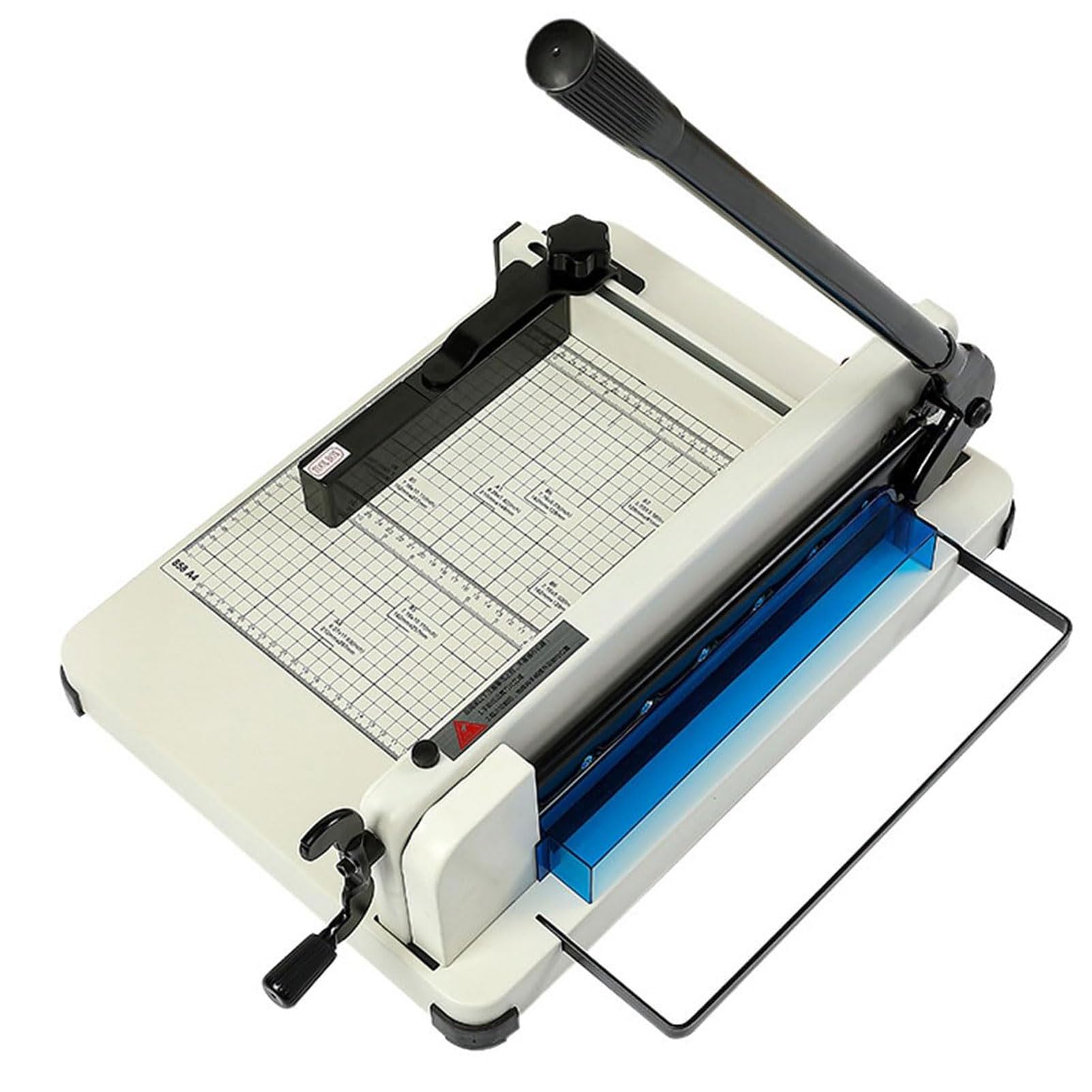 FHRKA A4 Paper Cutters, Desktop Manual Cutting Paper Machine with Scale Mark and Adjustable Positioning Stop, Heavy Duty Guillotine Paper Trimmer (White)