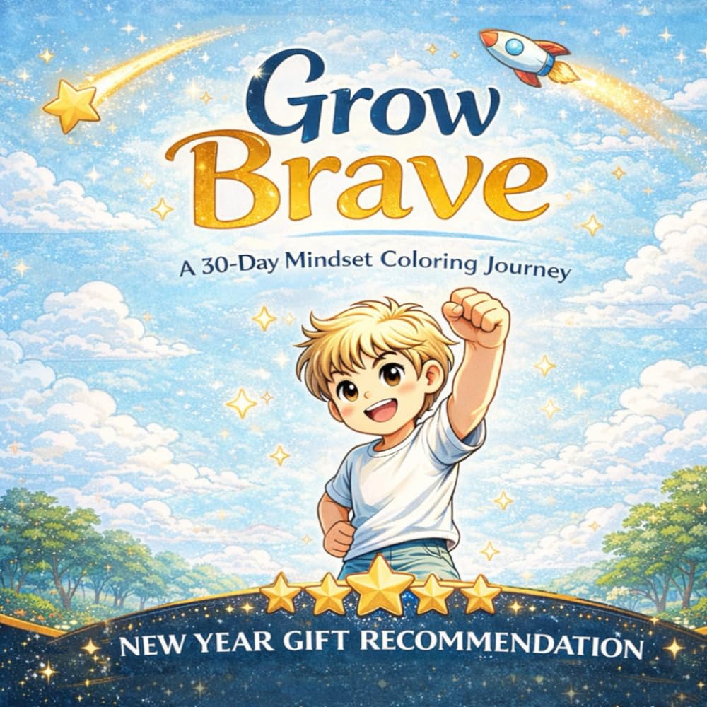 Grow Brave: A 30-day Mindset Coloring Journey
