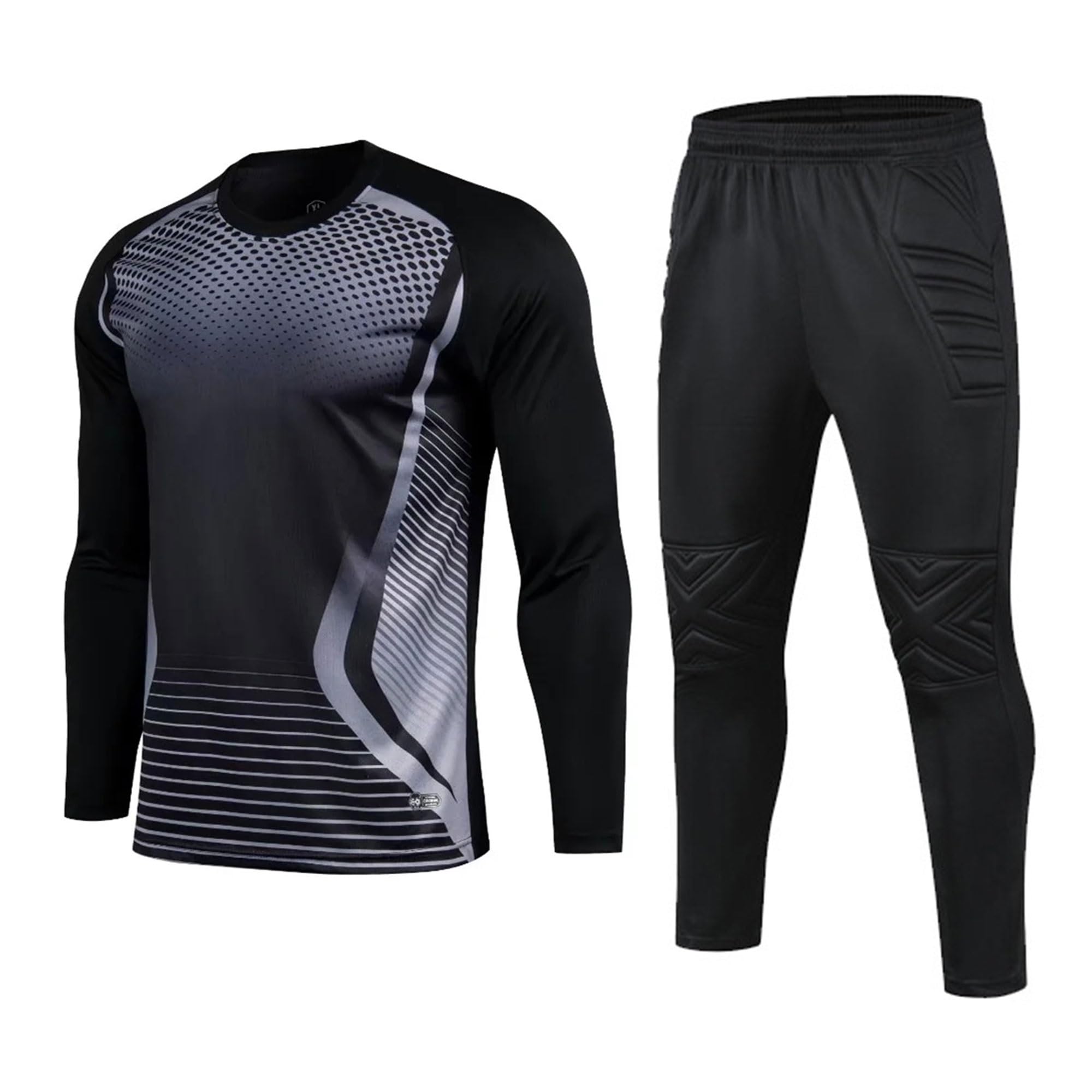 Camiseta de Portero de fútbol for Hombre, Uniforme de fútbol de Manga Larga, Protector de Esponja