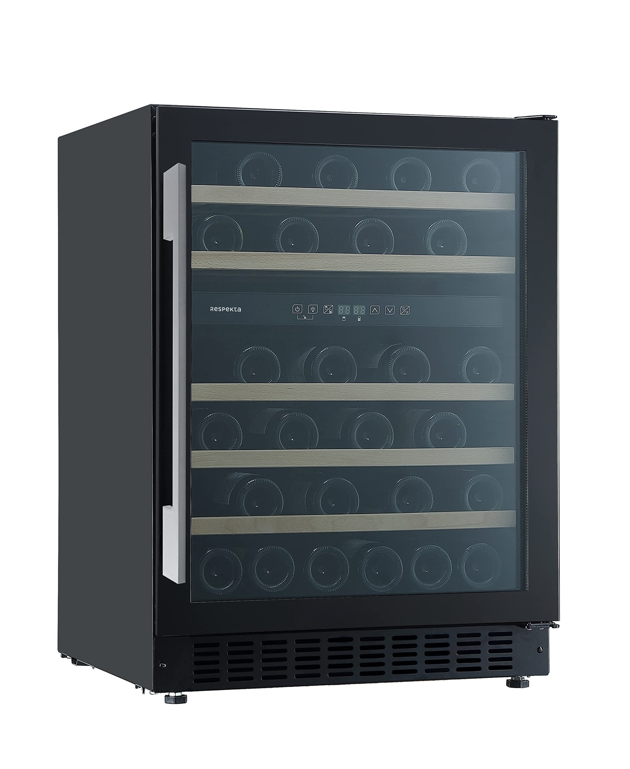 Respekta Unterbau-Weinkühlschrank 46 Flaschen 129 L 2 Temperaturzonen 5-22°C Touch Control LED