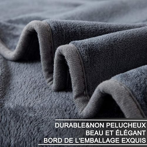 Vista 288 de Hozy - Cobija de forro polar para cama de 330GSM, suave, tela cepillada, muy cálida, para el sofá Rosa