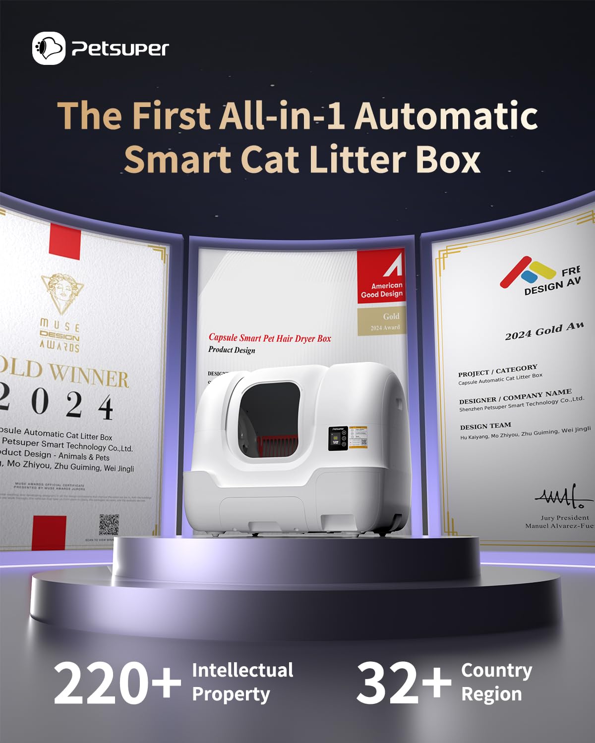 Automatic Cat Litter Box Self-Cleaning, Auto Sand Refilling, Auto Packing & Sealing, Auto Bag Replacement, One-Click Cleaning, Deodorization, APP Control, Radar Weight TOF Safety Sensors for Cats - image 2