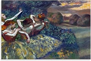 QTYB Famous Art Painting Edgar Degas Quattro Ballerini Astratto Art Pop Art Murale, Regali per Uomo, Arte Asiatica 20 x 30 cm