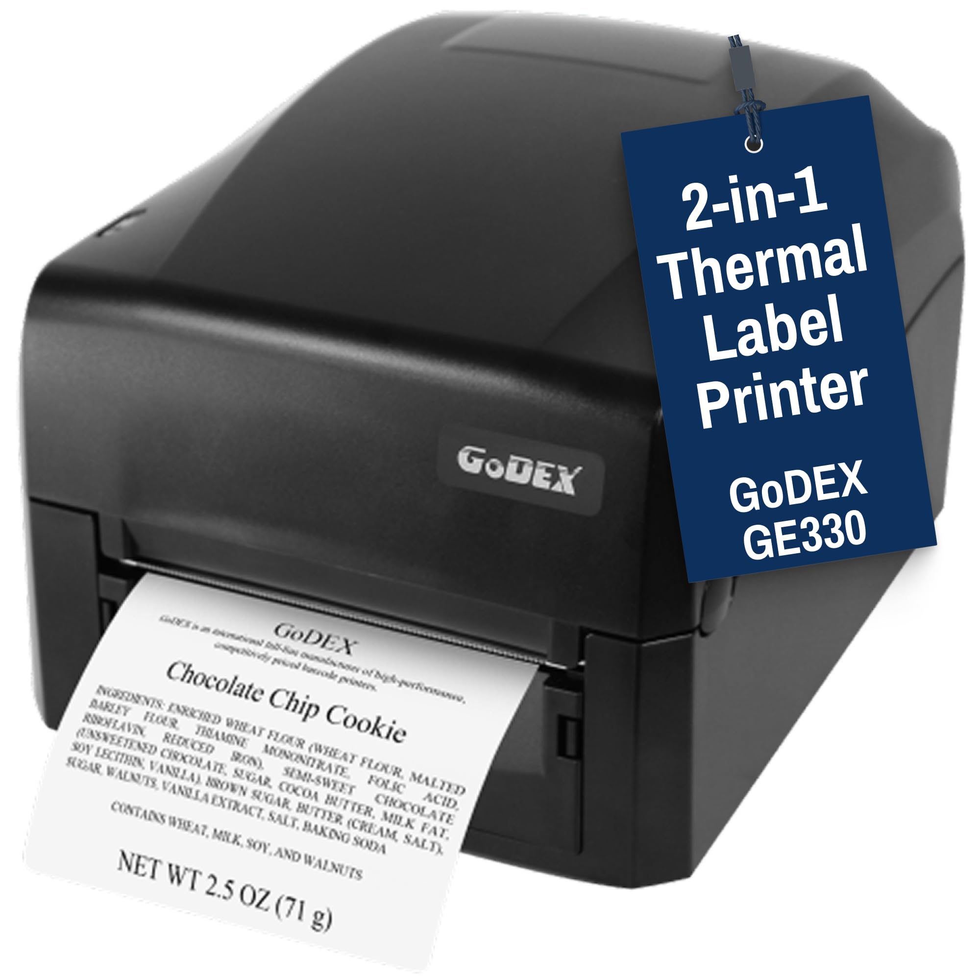 McAuley Labels GoDEX GE330 300 DPI Thermal Label Printer, 4 Inch