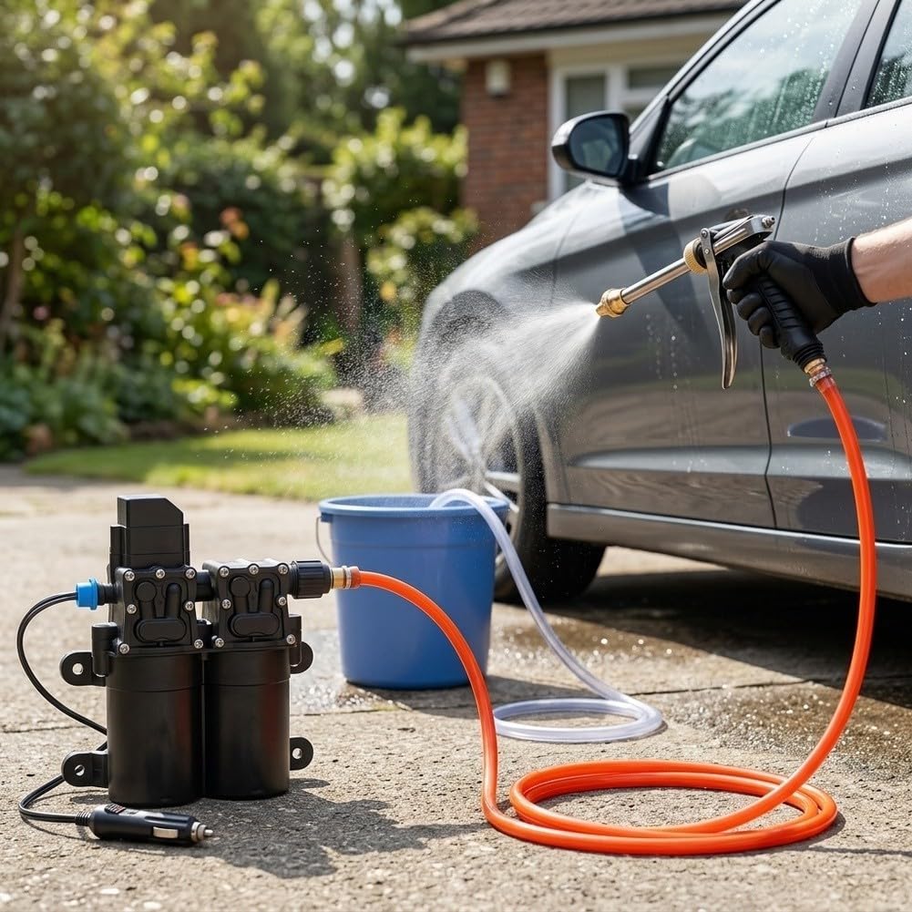 Tragbare 12V Hochdruckwaschpumpe Selbstansaugend für Auto