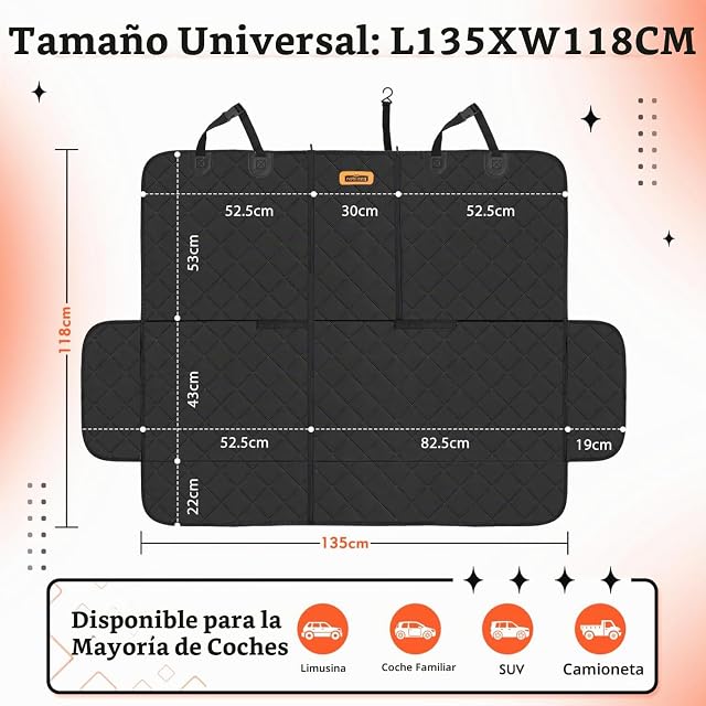 Foto 2 de 7 de Nobleza Funda Asiento Coche Perro Impermeable Antideslizante