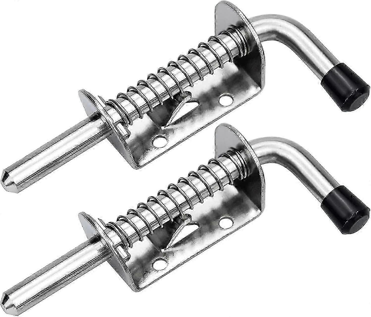2pcs Garage Door Latch Spring Latch Steel Spring Bolts Door Latches and Bolts 128mm for Garage Door Garden Shed